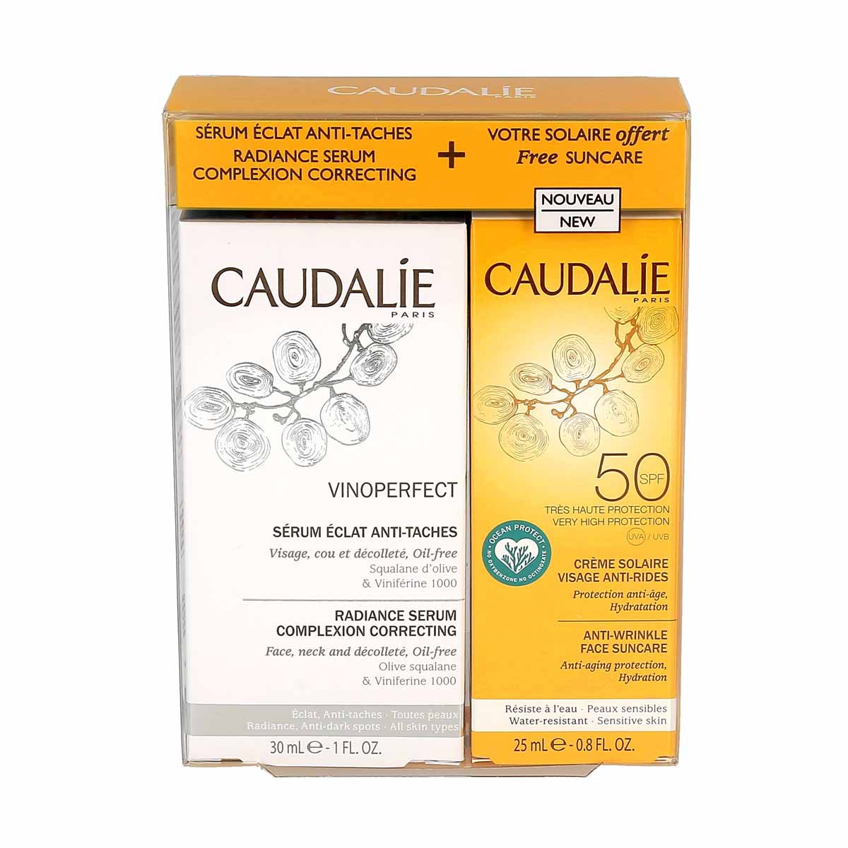 Caudalie Vinoperfect Coffret Sérum + Crème Solaire Offerte