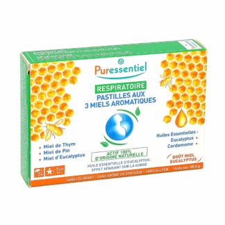 Puressentiel Respiratory Pastilles with 3 Aromatic Honeys