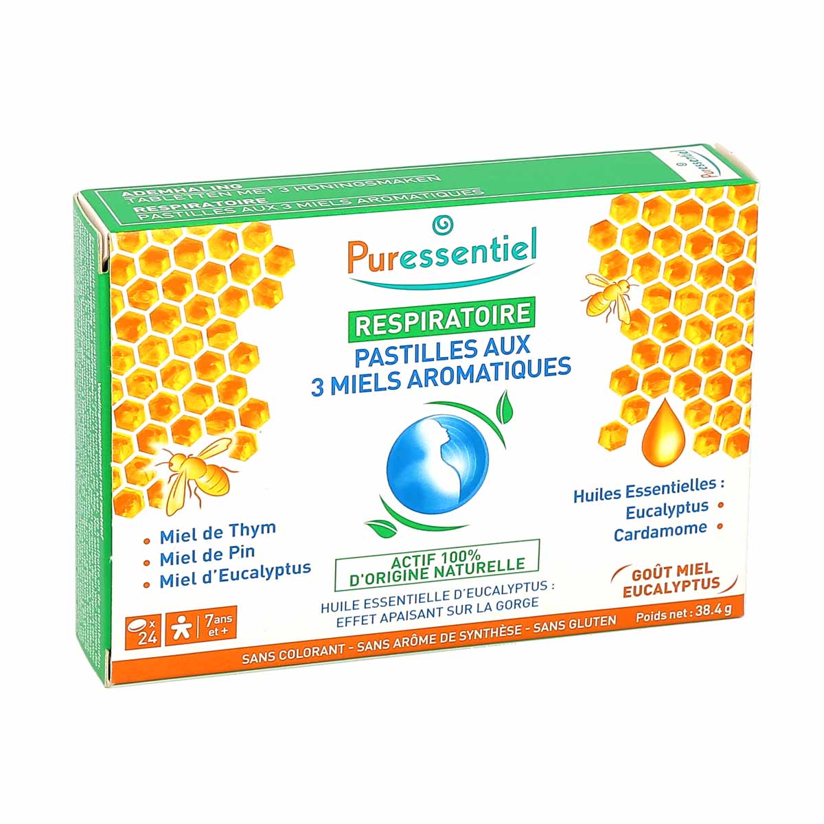 Puressentiel Respiratory Pastilles with 3 Aromatic Honeys