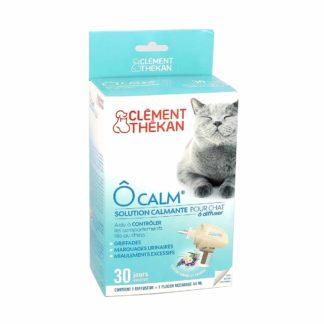 Clement Thekan O Calm Solution Calmante pour Chat Diffuseur  plus 1 recharge de 44ml