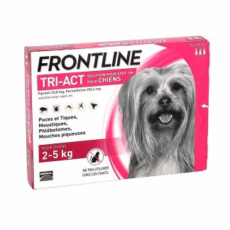 Frontline Tri-Act Solution for Spot-On Dogs 2-5kg