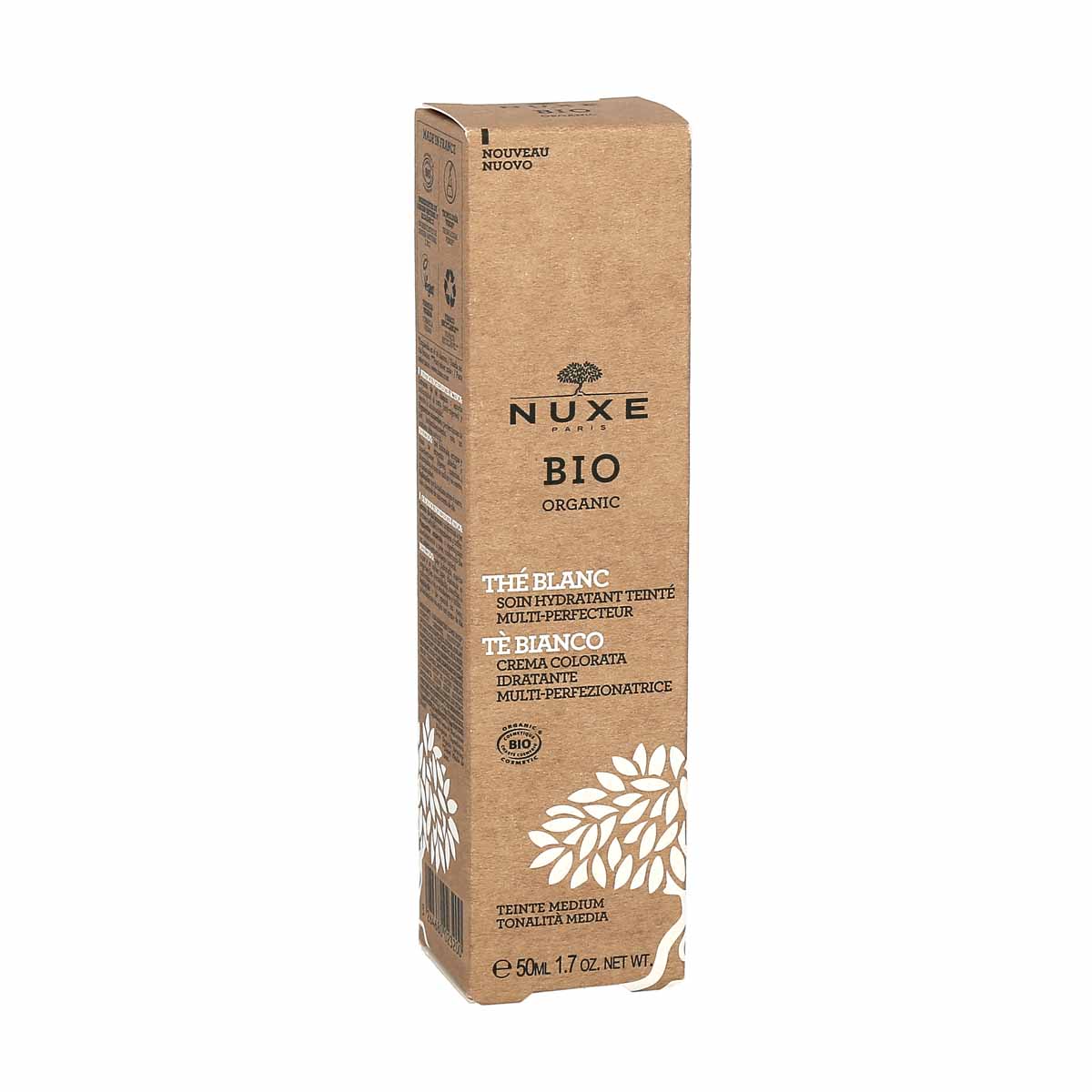 Nuxe Bio Organic Thé Blanc Soin Hydratant Teinté Multi-Perfecteur Teint Medium