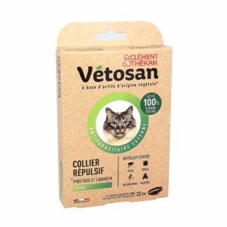 Clément Thékan Vétosan Collier Répulsif pour Chat