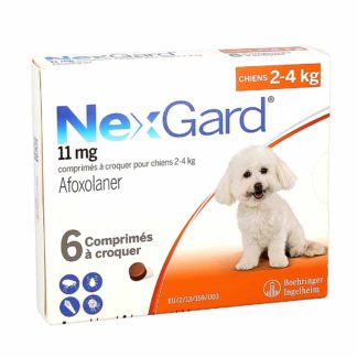 Nexgard Chien 11mg (2-4kg) comprimés à croquer
