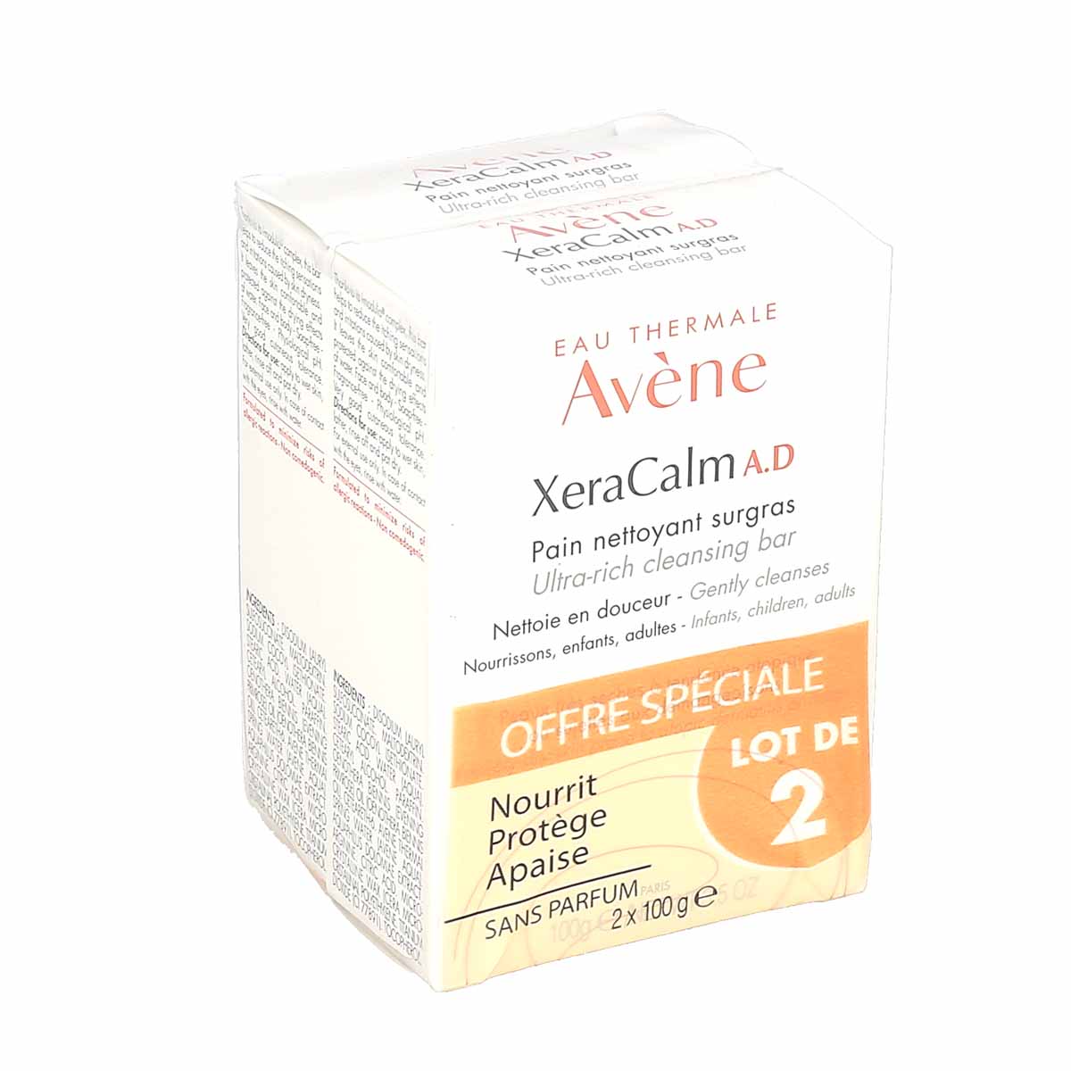Avene XeraCalm AD Superfatted Cleansing Bars 2x100g