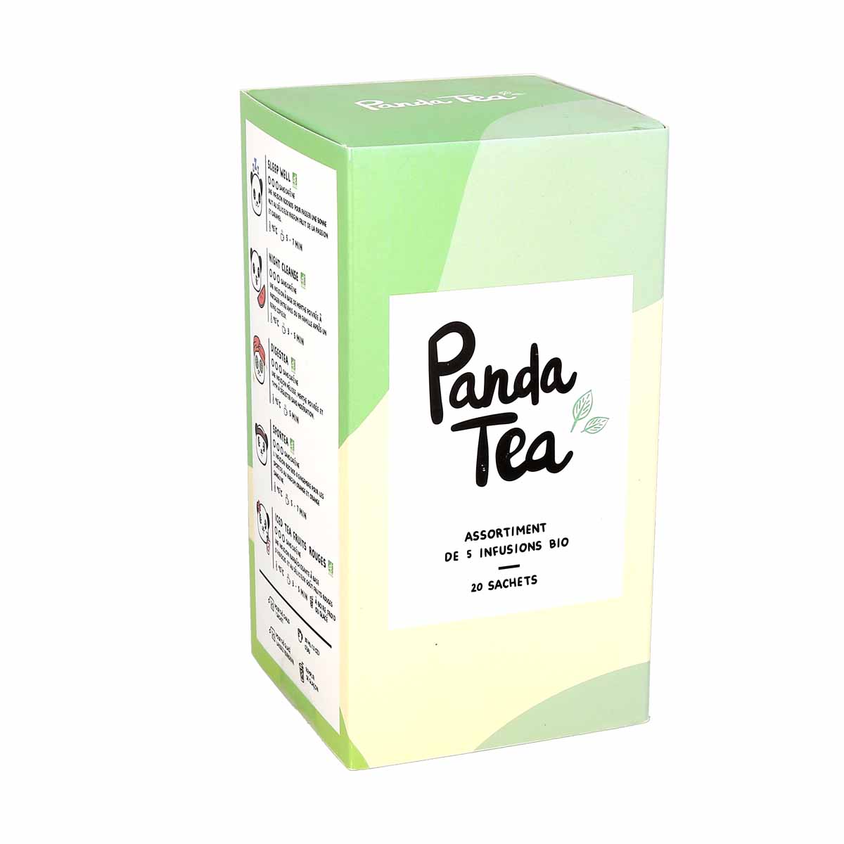 Panda Tea Assortment of 5 organic herbal teas