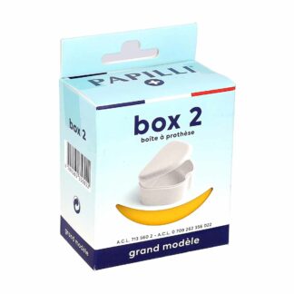 PAPILLI Box 2 Large - Denture Storage Box - Bte/1 Unit - white