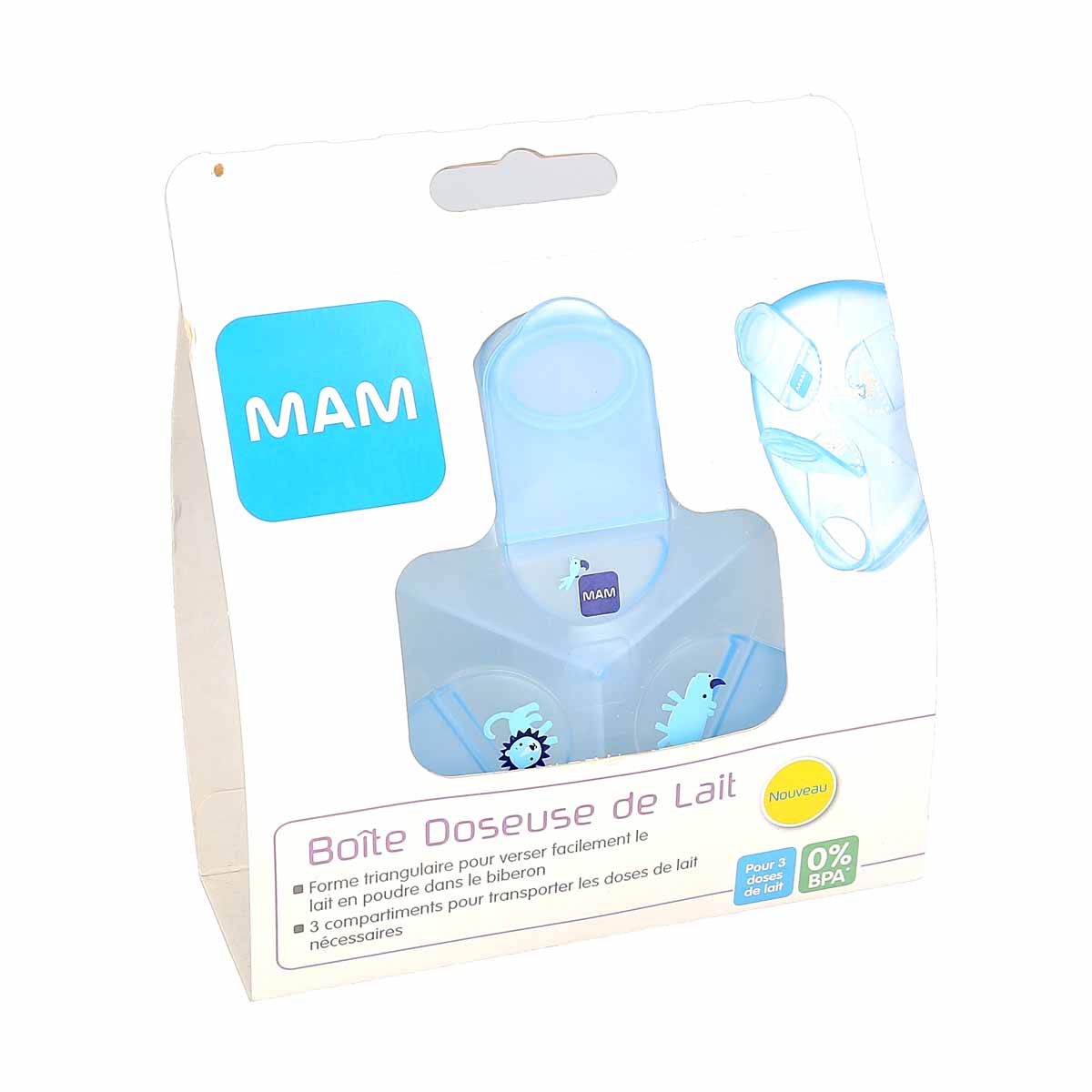 MAM Boite Doseuse De Lait Blanche - bleu