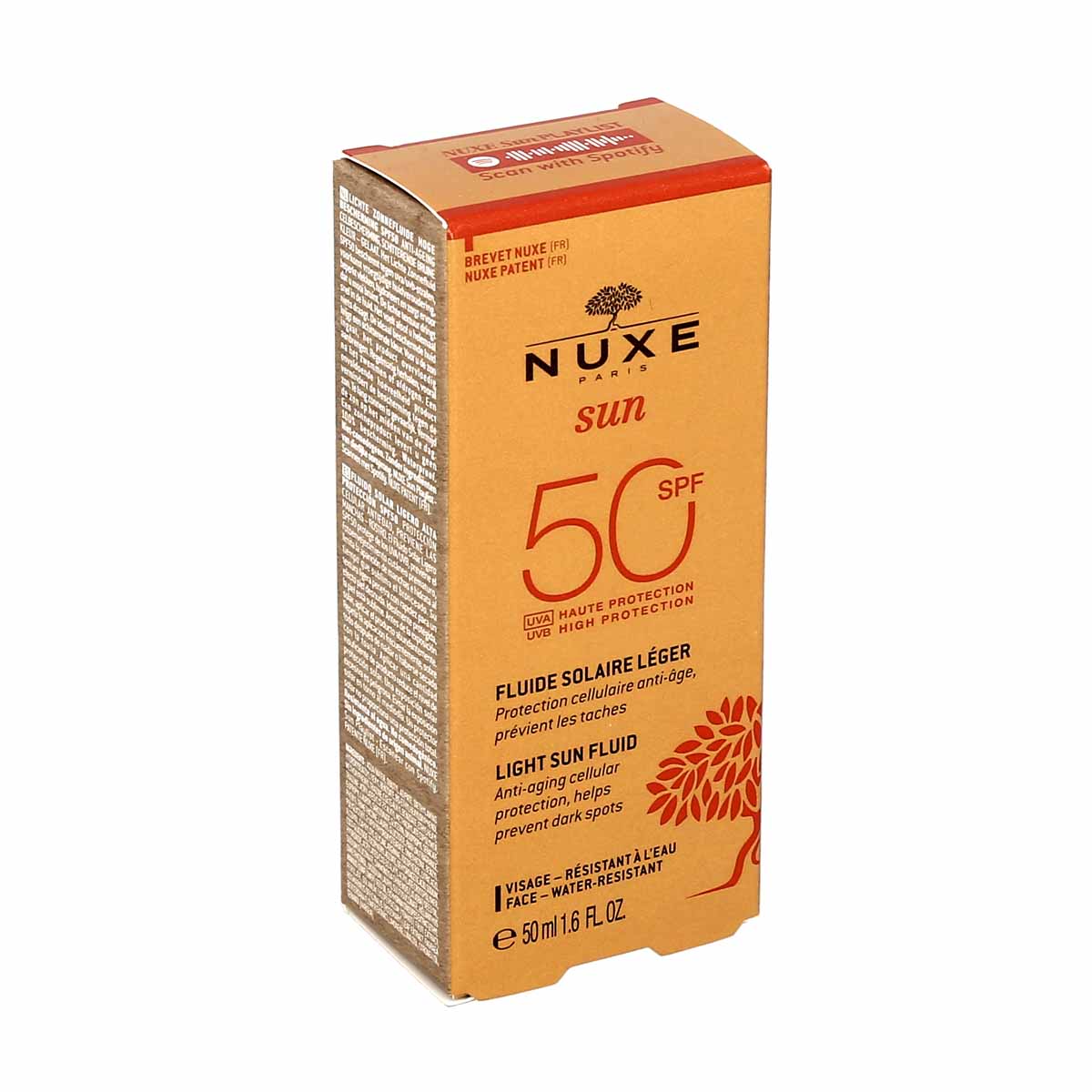 Nuxe Sun Fluide Solaire Léger SPF50, 50 ml bottle