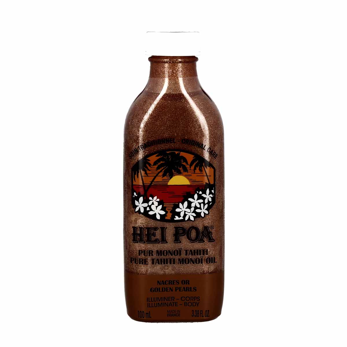 Hei Poa Pur Monoï Tahiti Nacres Or 100ml