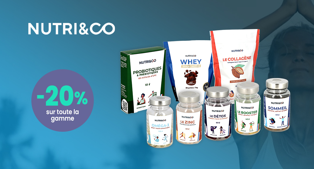 Boostez votre bien-être : jusqu’à -20% sur Nutri&Co !