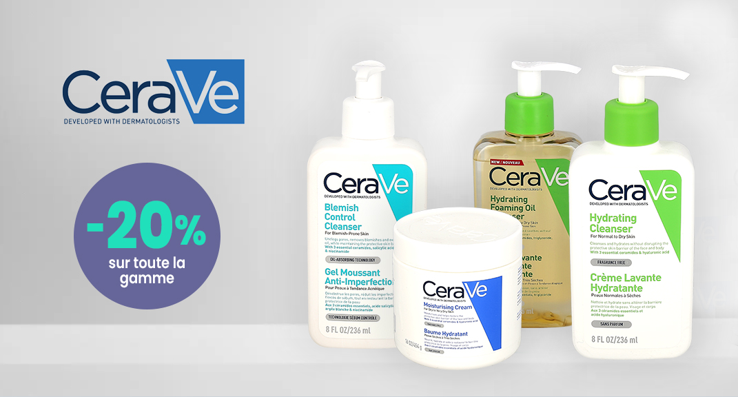 CeraVe – Dermatological expertise at -20%