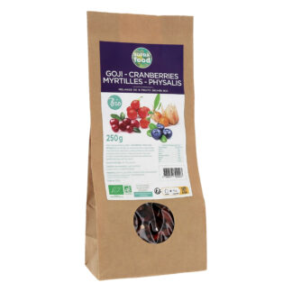 Supra Food Organic Goji-Cranberries-Myrtilles-Physalis