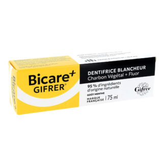 Bicare+ Gifrer Dentifrice Blancheur Charbon Végétal+Fluor