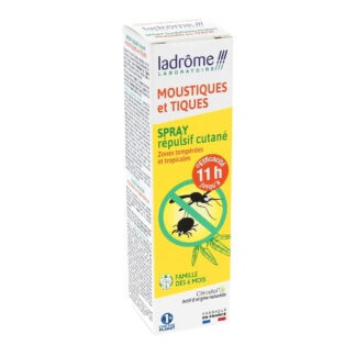 Ladrôme Moustiques et Tiques Spray Répulsif Cutané