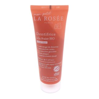 La Rosée Mon Petit Dentifrice à la fraise Bio avec fluor