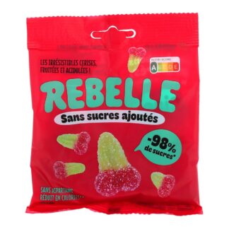 REBELLE Les Irrésistibles: Fruity and tangy cherries, no added sugar, cherry flavor, 50g bag