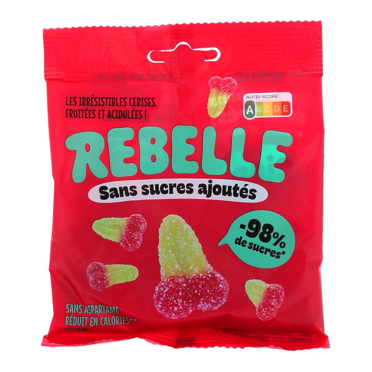 REBELLE Les Irrésistibles: Fruity and tangy cherries, no added sugar, cherry flavor, 50g bag