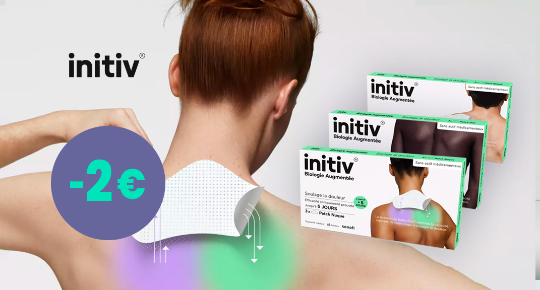 Initiv Patchs : -2 € contre les douleurs du dos