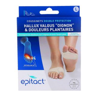 Epitact Double Protection Pads for Hallux Valgus ("Bunion") & Plantar Pain