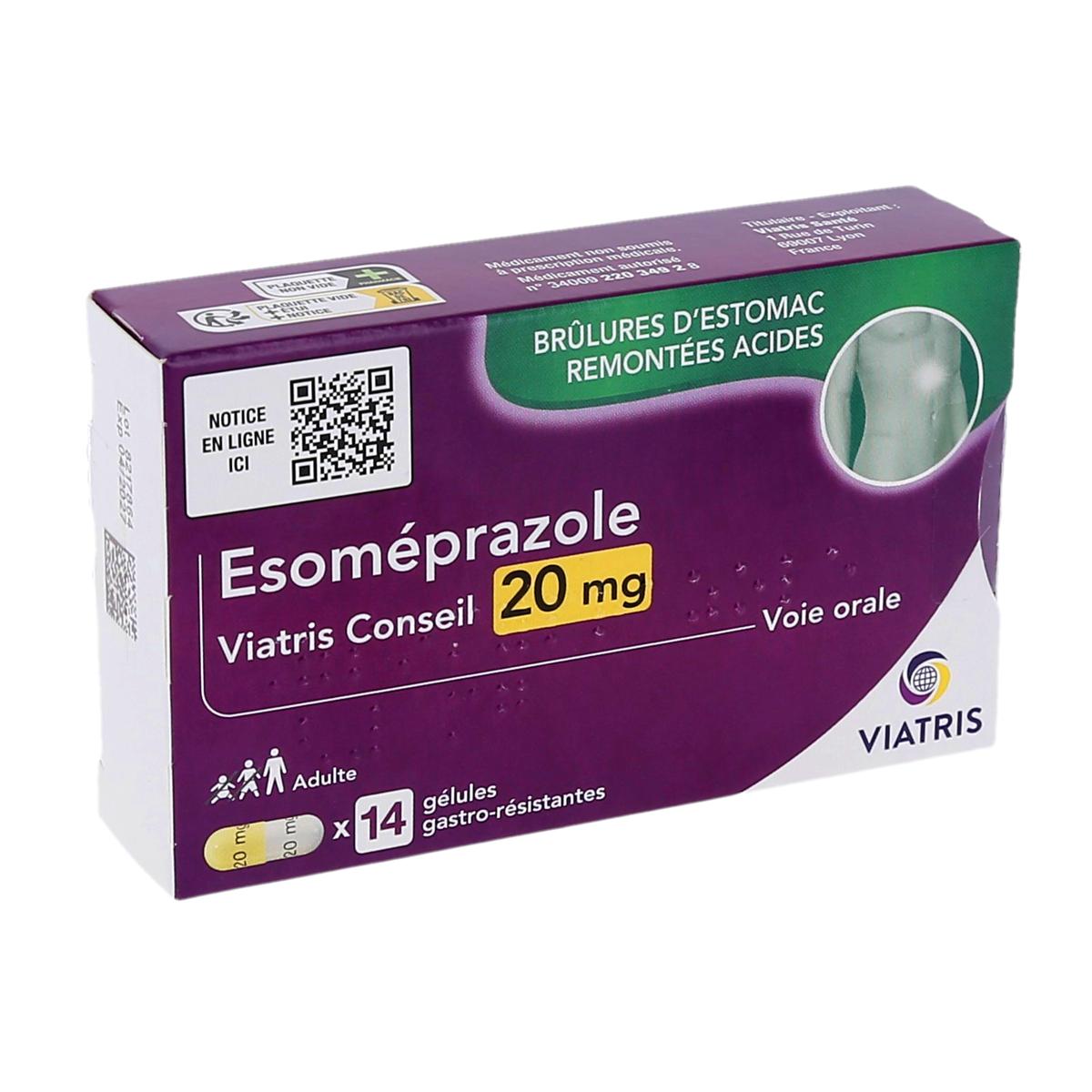 Esomeprazole 20 mg Viatris Advice