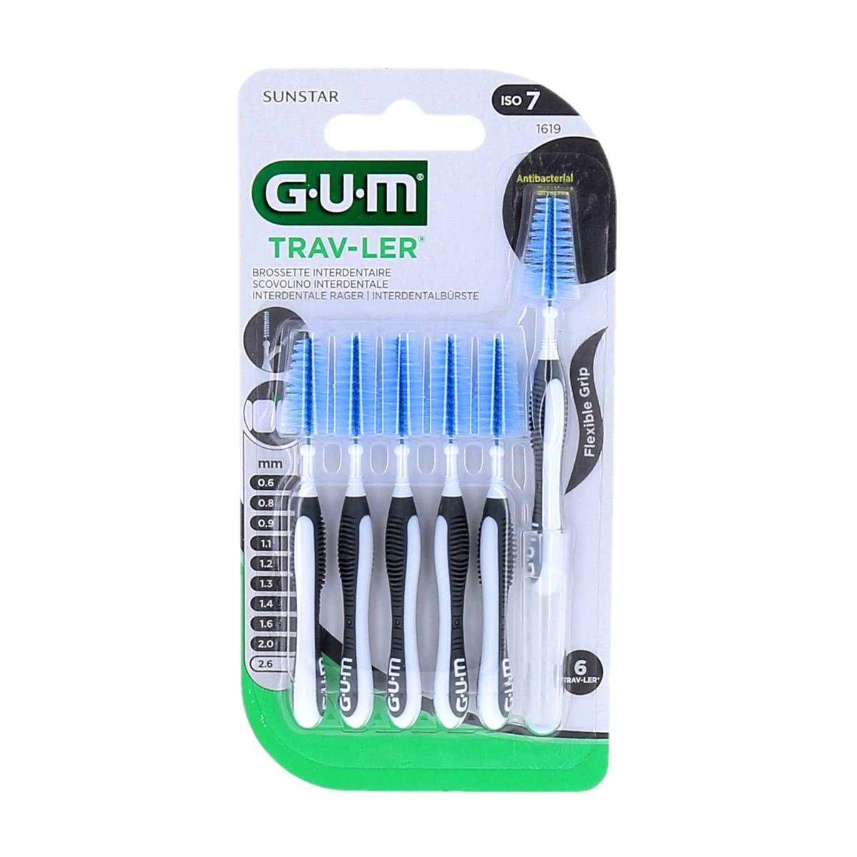GUM Trav-Ler Reusable Interdental Brushes, Pack of 2