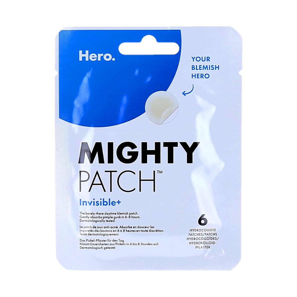 Hero Mighty Patch Invisible+, Anti-Acne Day Patches, 6 Hydrocolloid Patches