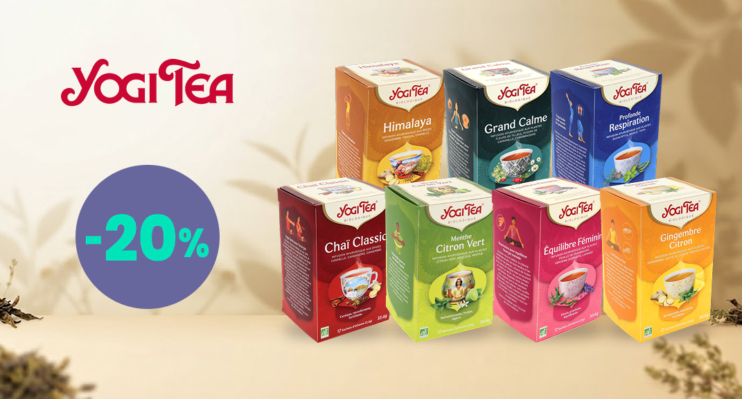 -20 % sur toute la gamme Yogi Tea